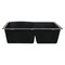 Nantucket Sinks 60/40 Double Bowl Undermount Granite Composite Black PR6040-BL-UM - alternate 6